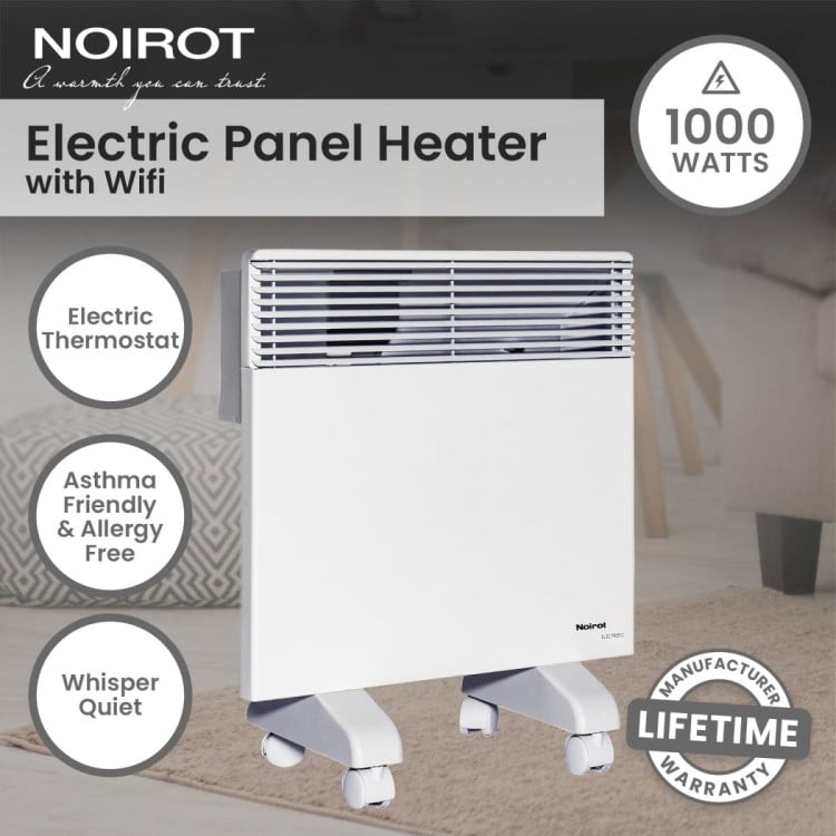 Noirot 1000W Spot Plus Electric Panel Heater with Wi-Fi Timer image 3