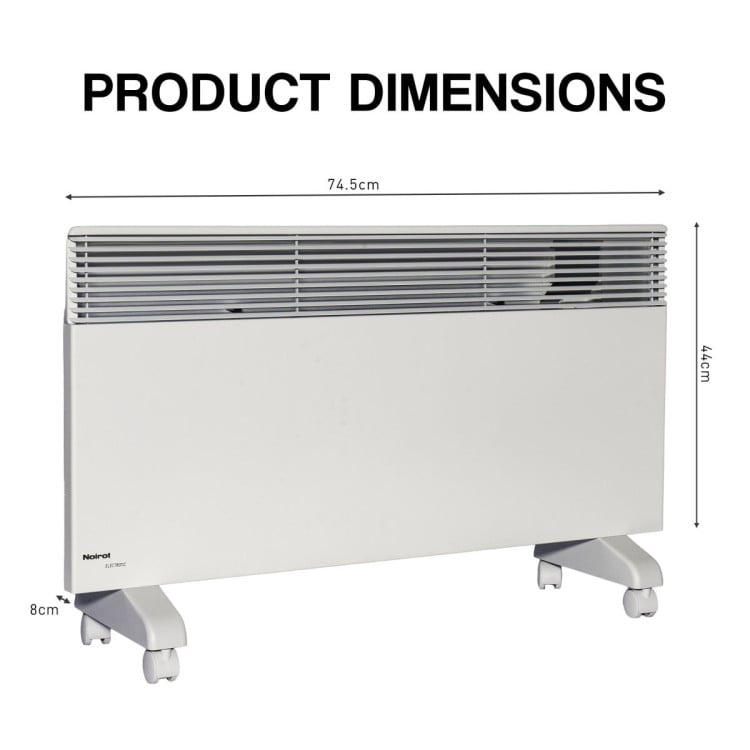 Noirot 2000W 7358-7 Electric Panel Heater with Castors Refurbished image 3