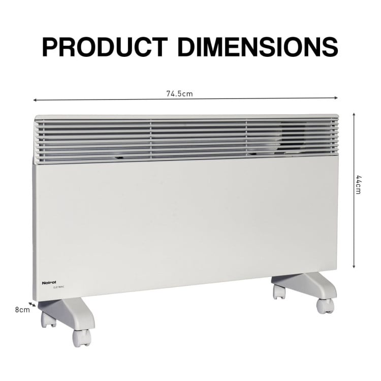 Noirot Spot Plus 2000W Electric Panel Heater Timer & Castors - Silent & Allergy-Free - Refurbished image 8