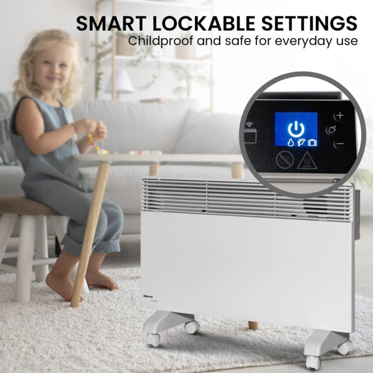 Noirot Spot Plus 7358-7TPRO 2000W WiFi Electric Convection Panel Heater Wall Mount Castors Timer Refurbished image 8