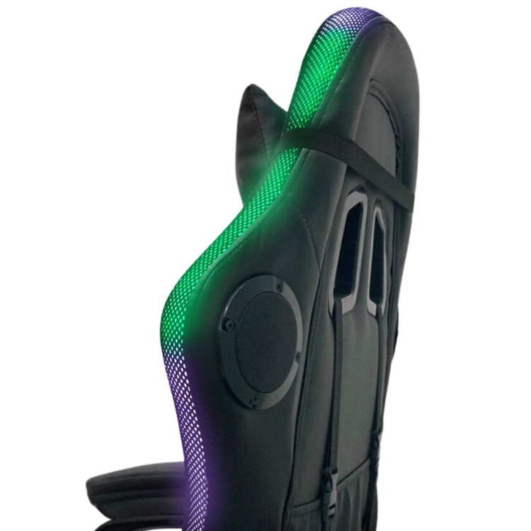 Spire Onyx LED Massage Gaming Chair - Black image 7