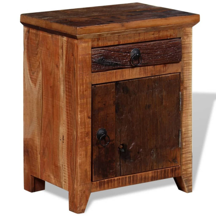Nightstand Solid Acacia Reclaimed Wood image 2