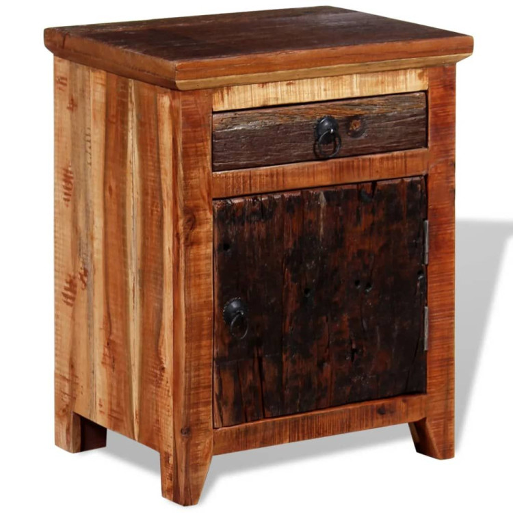 Nightstand Solid Acacia Reclaimed Wood image 6