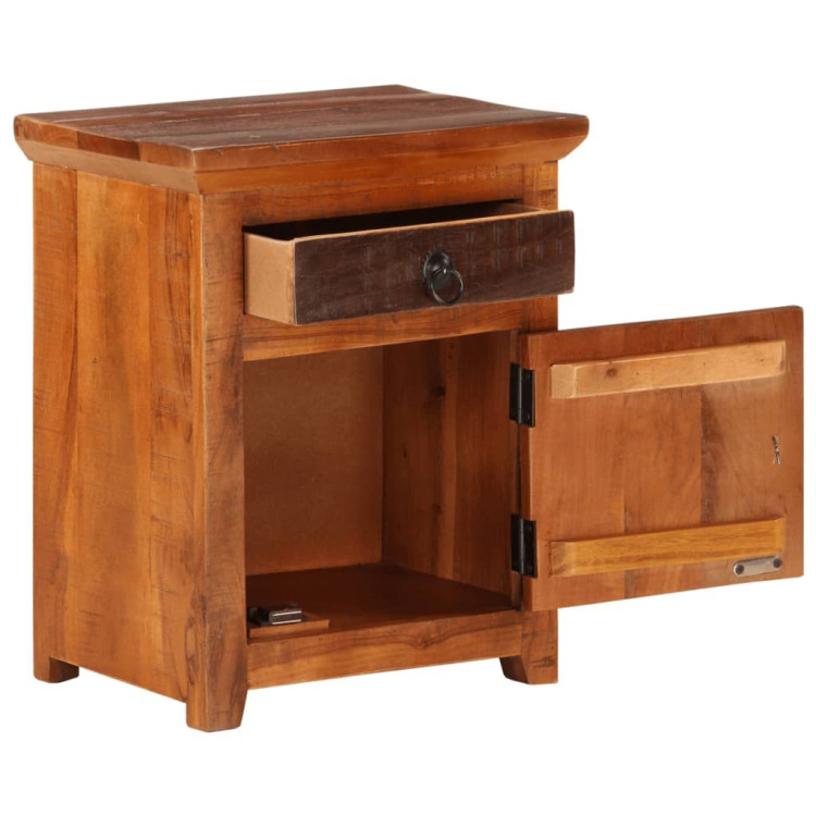 Nightstand Solid Acacia Reclaimed Wood image 8