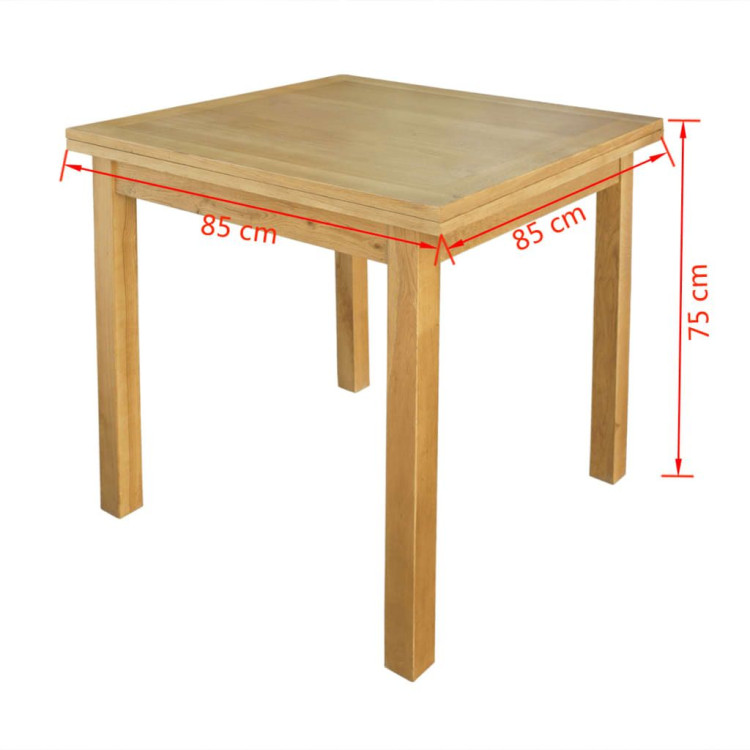 Extendable Table Oak 170x85x75 Cm image 8
