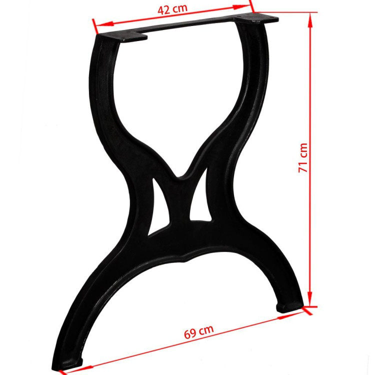 Dining Table Legs 2 Pcs X-frame Cast Iron image 12