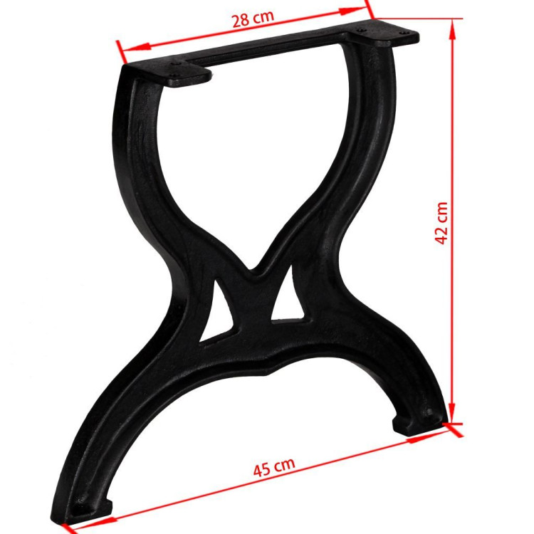 Coffee Table Legs 2 Pcs X-frame Cast Iron image 12