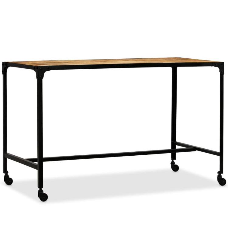 Dining Table Solid Mango Wood And Steel 120x60x76 Cm image 10