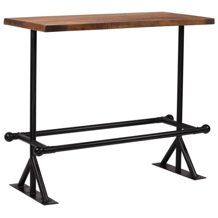 Bar Table Solid Reclaimed Wood Dark Brown 120x60x107 Cm image 12