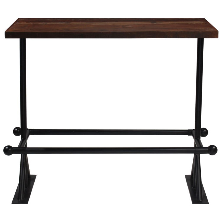 Bar Table Solid Reclaimed Wood Dark Brown 120x60x107 Cm image 3