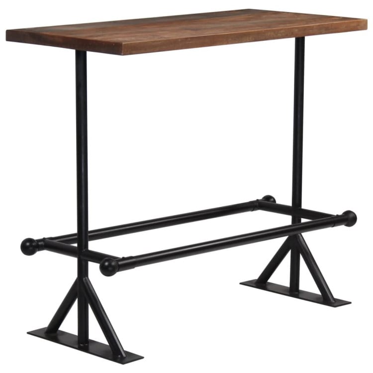 Bar Table Solid Reclaimed Wood Dark Brown 120x60x107 Cm image 8