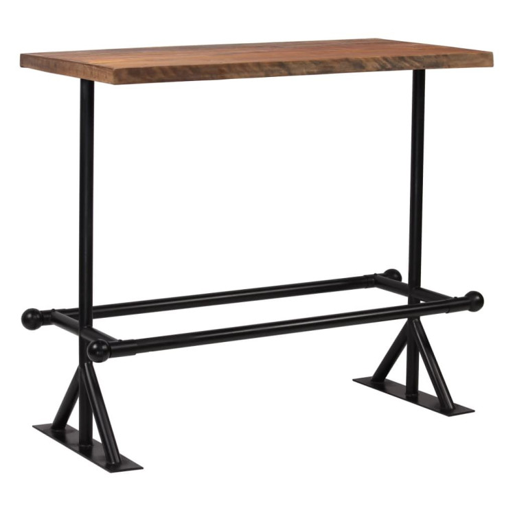 Bar Table Solid Reclaimed Wood Dark Brown 120x60x107 Cm image 10
