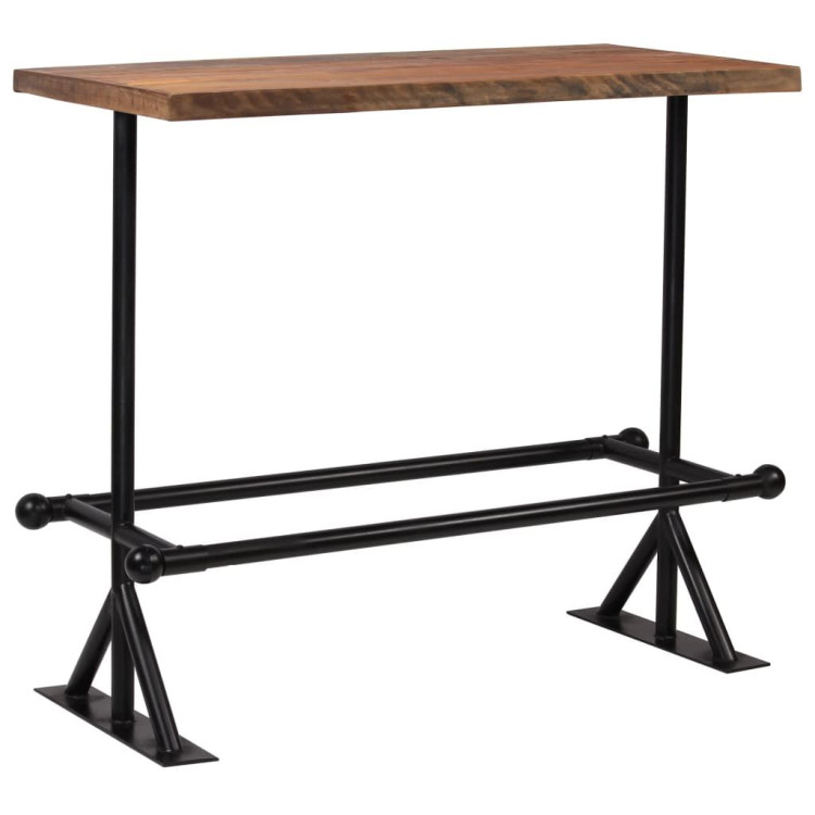 Bar Table Solid Reclaimed Wood Dark Brown 120x60x107 Cm image 11
