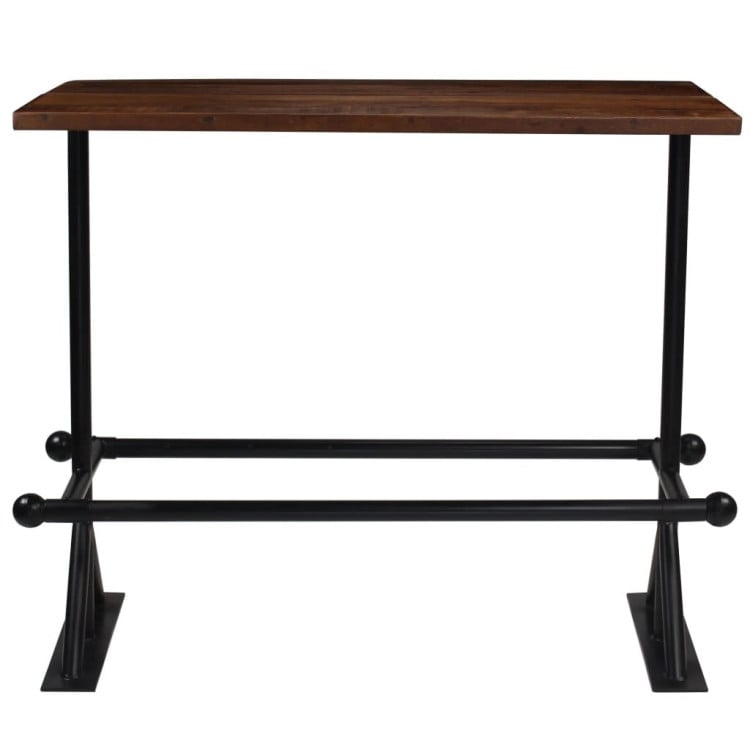 Bar Table Solid Reclaimed Wood Dark Brown 150x70x107 Cm image 3