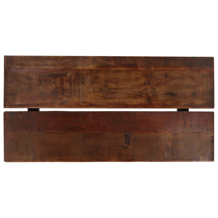 Bar Table Solid Reclaimed Wood Dark Brown 150x70x107 Cm image 4
