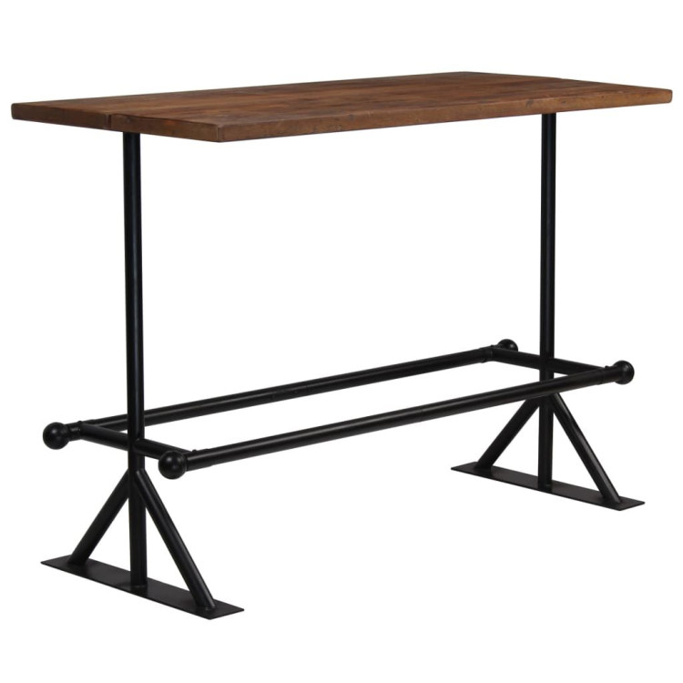 Bar Table Solid Reclaimed Wood Dark Brown 150x70x107 Cm image 8