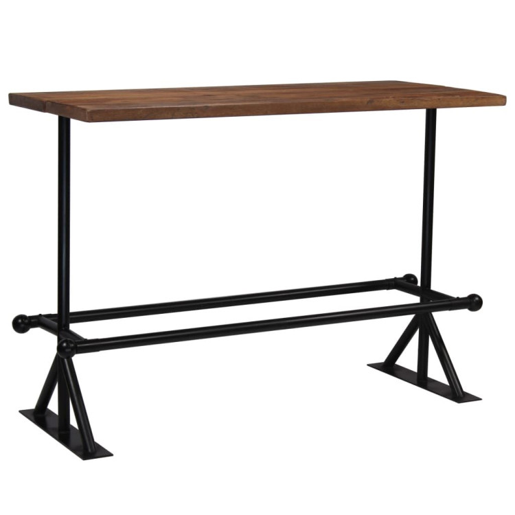 Bar Table Solid Reclaimed Wood Dark Brown 150x70x107 Cm image 9