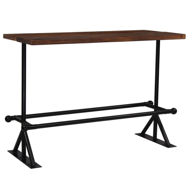 Bar Table Solid Reclaimed Wood Dark Brown 150x70x107 Cm image 10