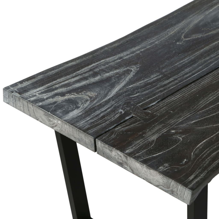 Coffee Table Solid Mindi Wood 102x56x41 Cm Grey image 5