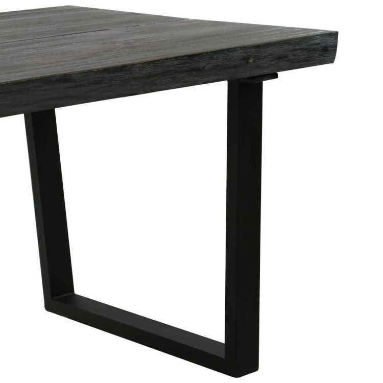 Coffee Table Solid Mindi Wood 102x56x41 Cm Grey image 6