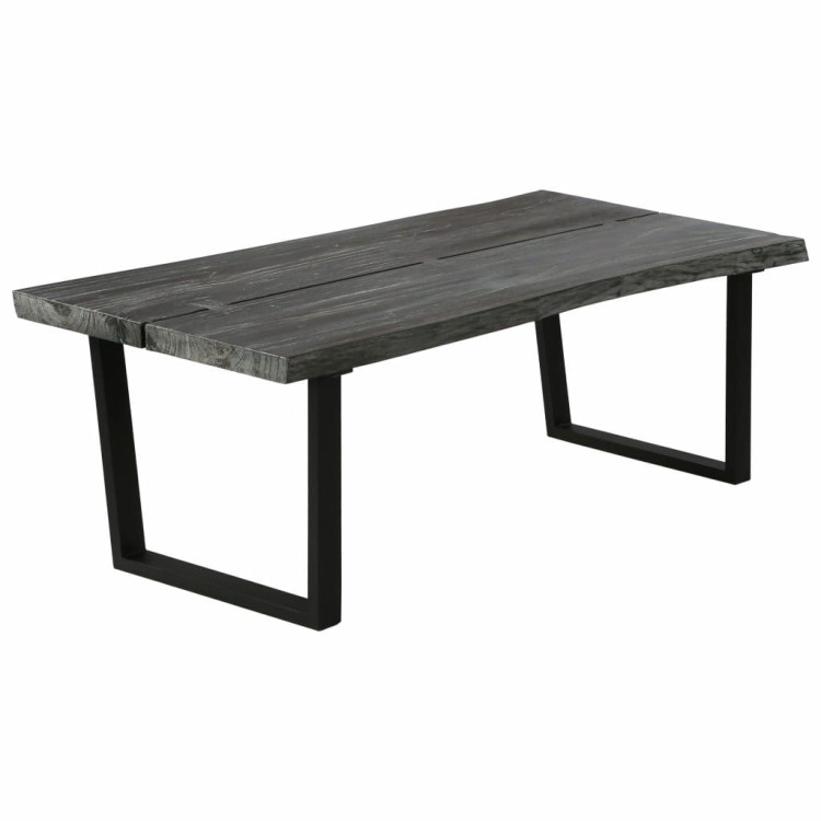 Coffee Table Solid Mindi Wood 102x56x41 Cm Grey image 7