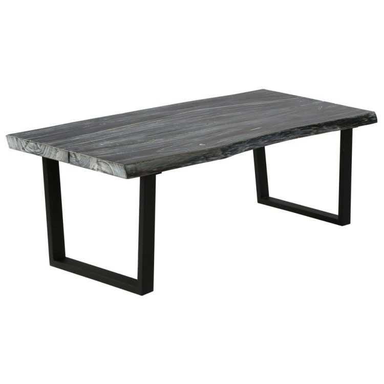 Coffee Table Solid Mindi Wood 102x56x41 Cm Grey image 8