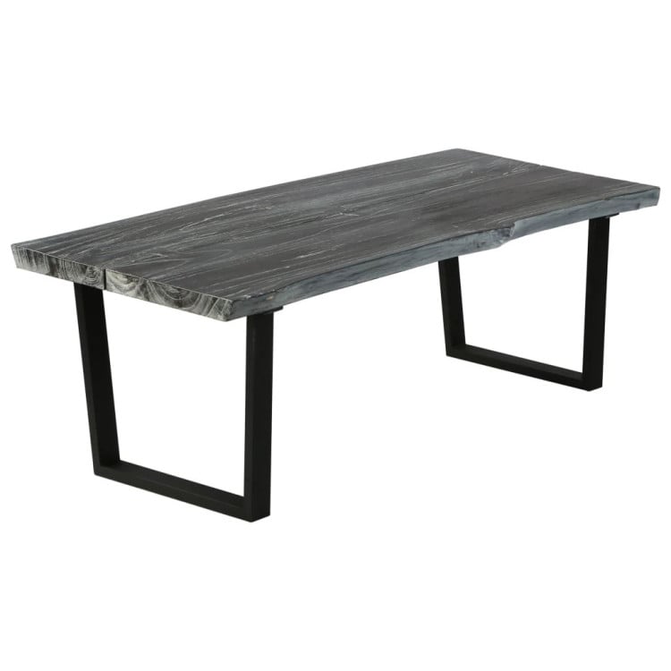 Coffee Table Solid Mindi Wood 102x56x41 Cm Grey image 9