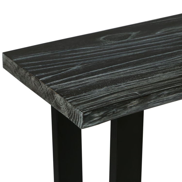 Console Table Solid Mindi Wood 110x35x75 Cm Grey image 5