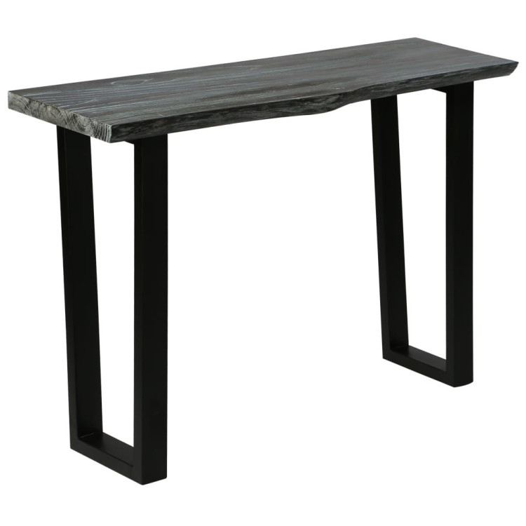 Console Table Solid Mindi Wood 110x35x75 Cm Grey image 8