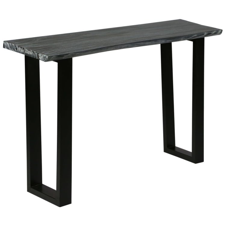 Console Table Solid Mindi Wood 110x35x75 Cm Grey image 9