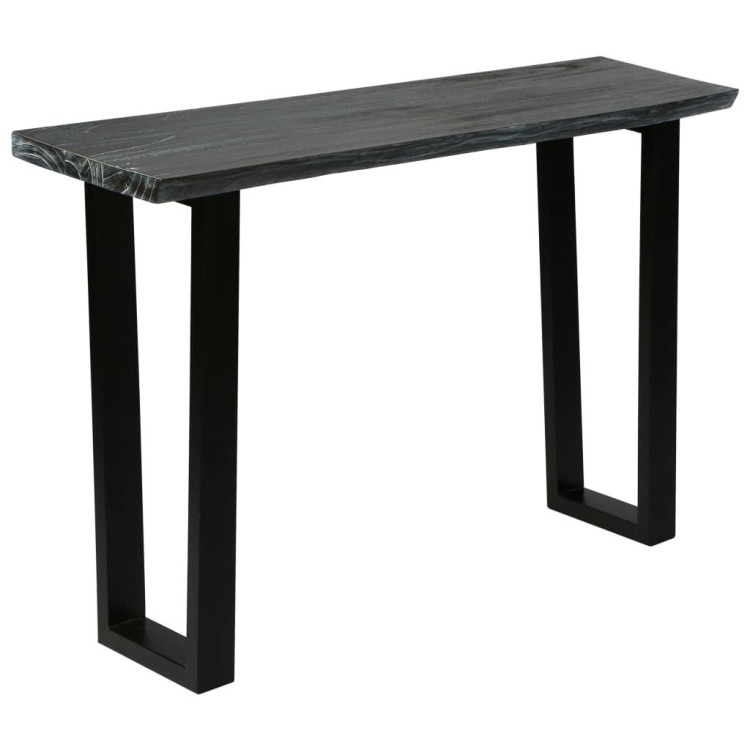 Console Table Solid Mindi Wood 110x35x75 Cm Grey image 10