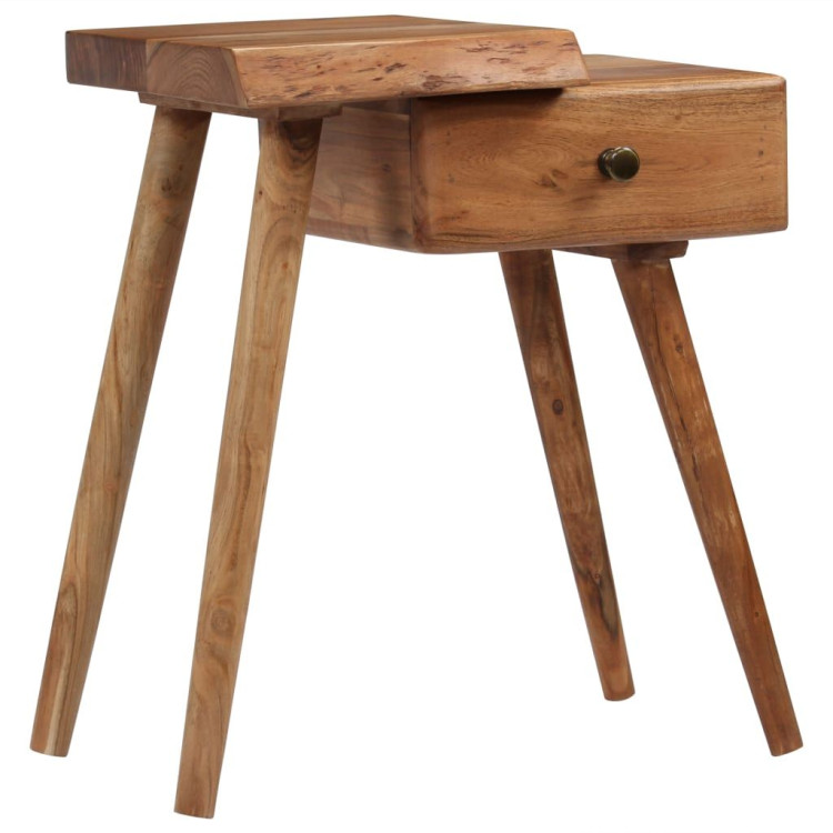 Bedside Table Solid Acacia Wood 45x32x55 Cm image 2