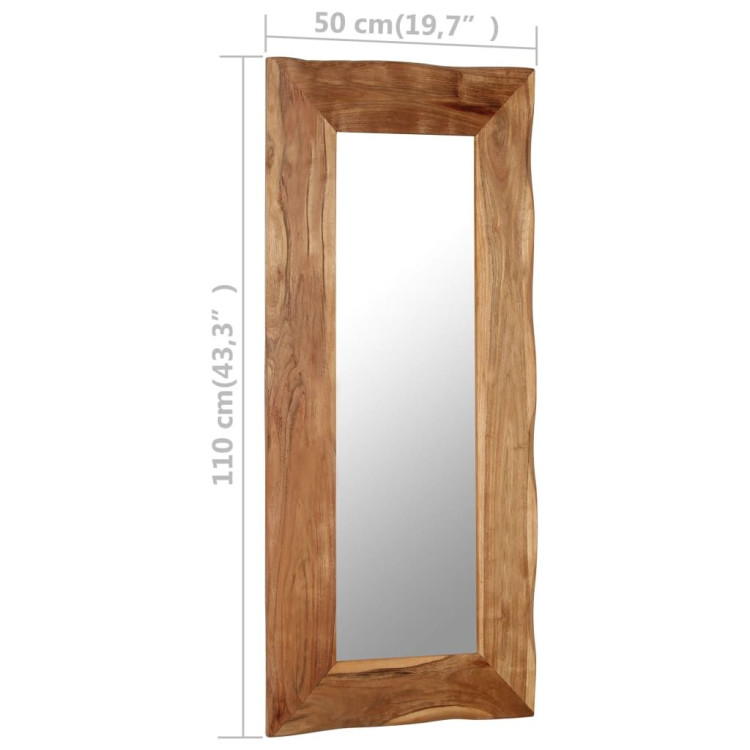Cosmetic Mirror 50x110 Cm Solid Acacia Wood image 6