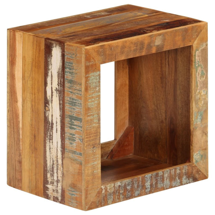 Stool 40x30x40 Cm Solid Reclaimed Wood image 10