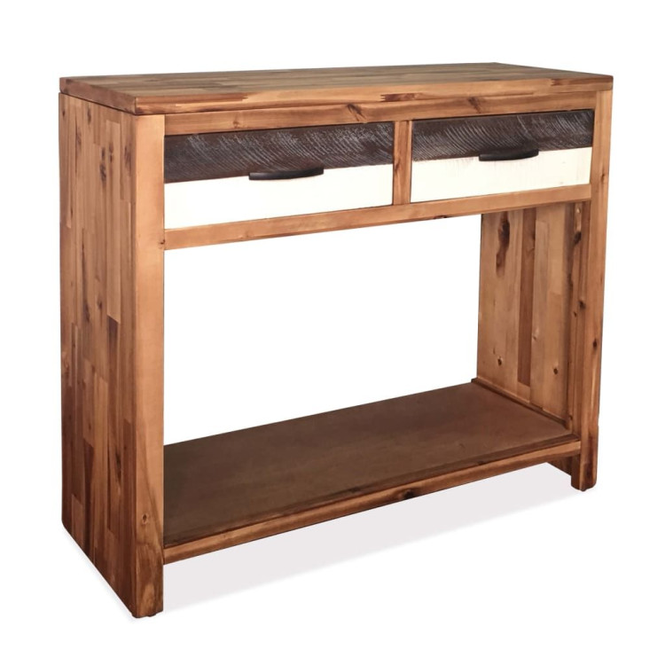 Console Table Solid Acacia Wood 86x30x75 Cm Natural image 2
