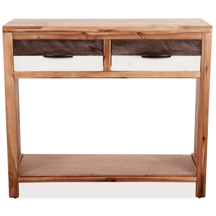 Console Table Solid Acacia Wood 86x30x75 Cm Natural image 4