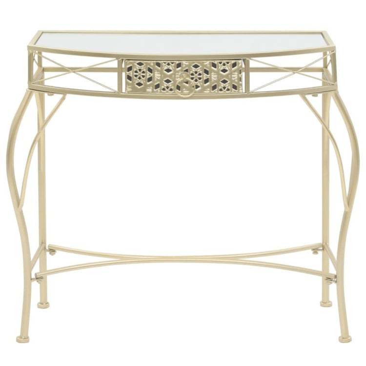 Side Table French Style Metal 82x39x76 Cm Gold image 3