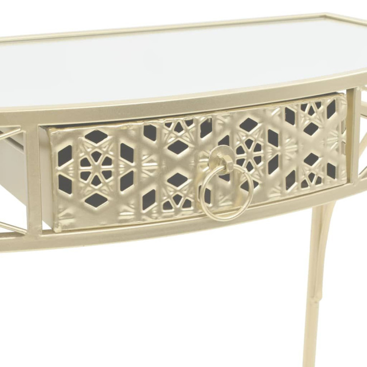 Side Table French Style Metal 82x39x76 Cm Gold image 6