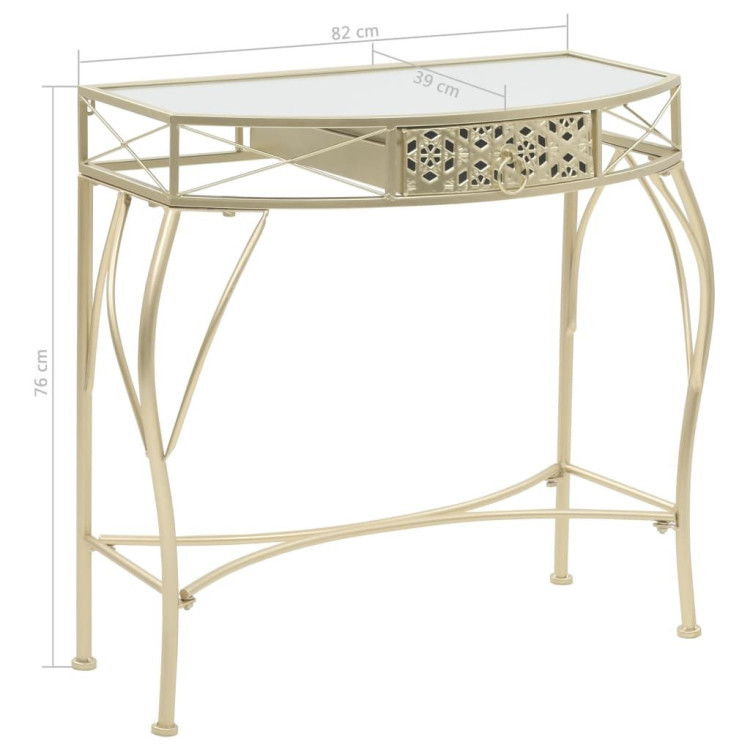 Side Table French Style Metal 82x39x76 Cm Gold image 8