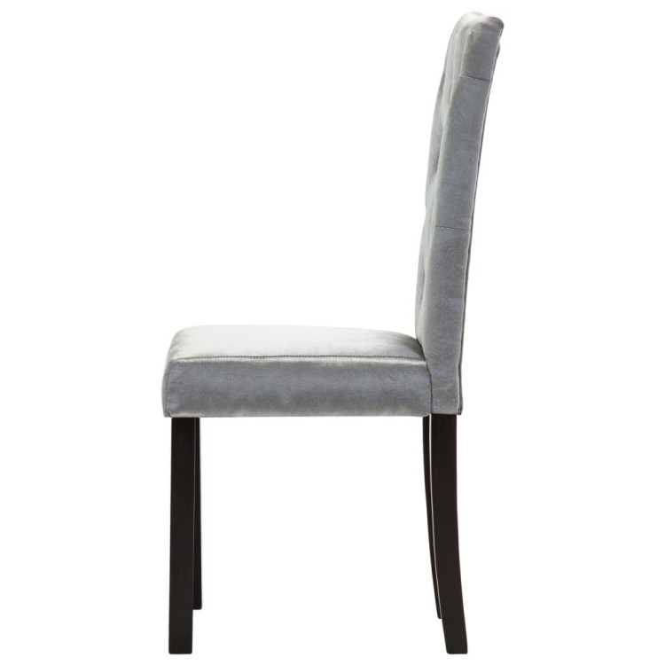 Dining Chairs 2 Pcs Silver Velvet image 7