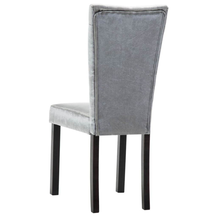 Dining Chairs 2 Pcs Silver Velvet image 8