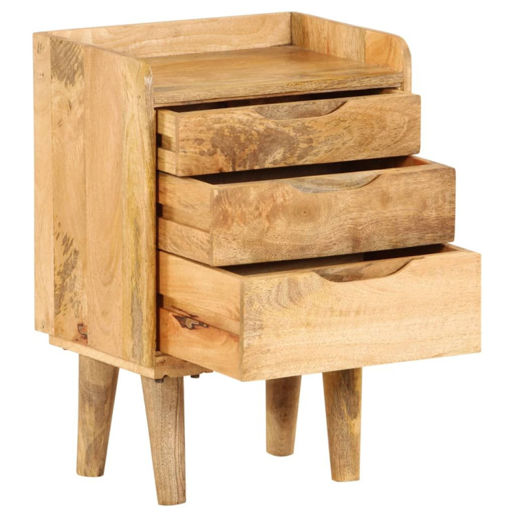 Bedside Cabinet Solid Mango Wood 40x30x59.5 Cm image 3