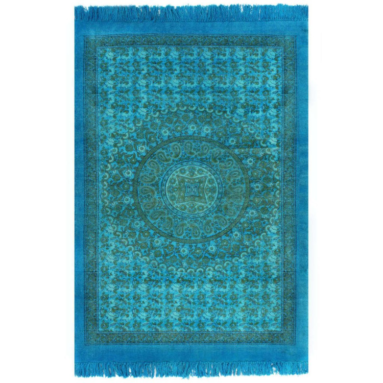 Kilim Rug Cotton 160x230 Cm With Pattern Turquoise image 2