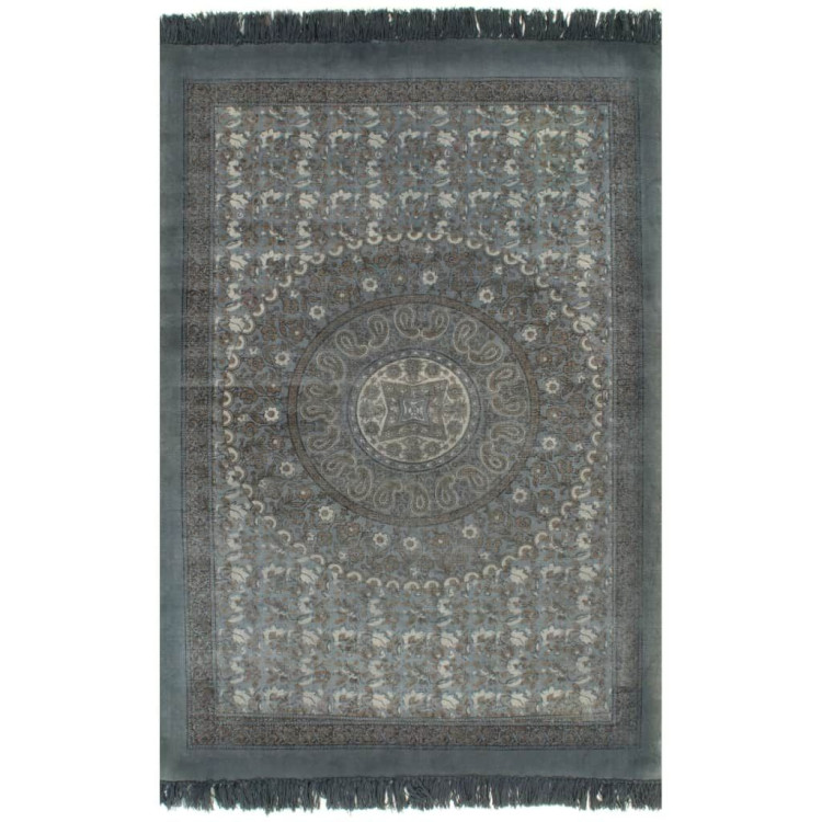 Kilim Rug Cotton 160x230 Cm With Pattern Grey image 2