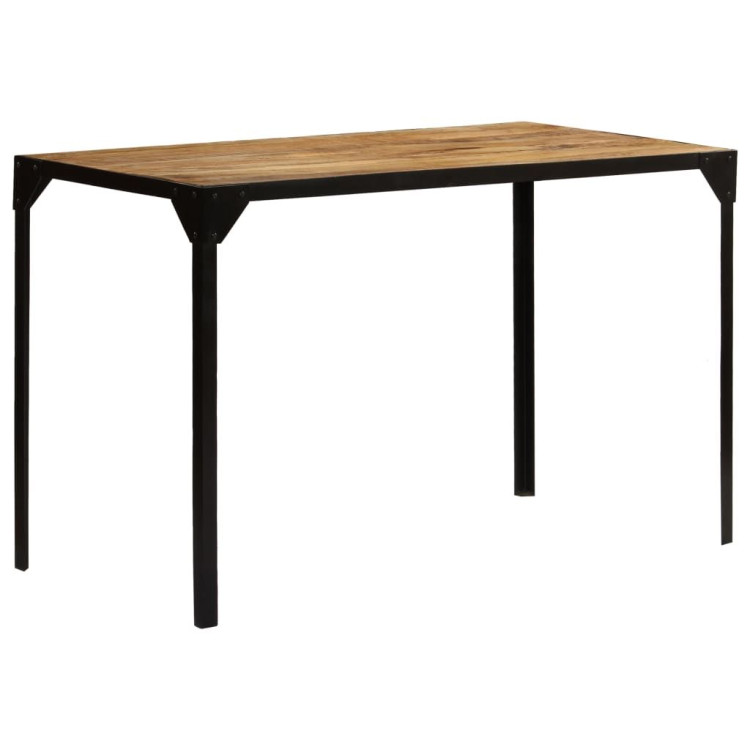 Dining Table Solid Rough Mange Wood And Steel 120 Cm image 2