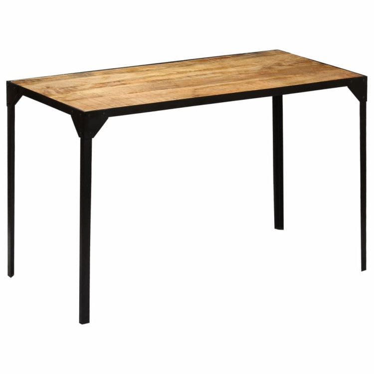 Dining Table Solid Rough Mange Wood And Steel 120 Cm image 12