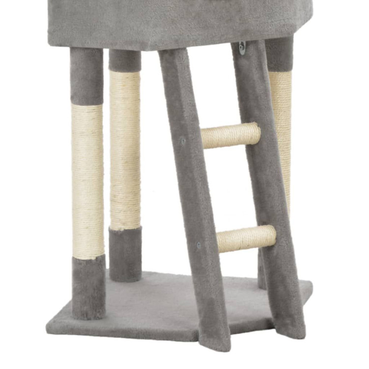 Cat Tree With Sisal Scratching Post Grey 180 Cm image 7