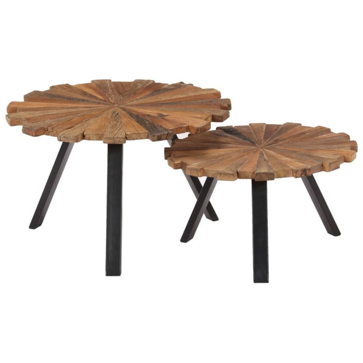 Coffee Tables 2 Pcs Solid Reclaimed Wood image 2