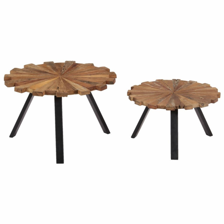 Coffee Tables 2 Pcs Solid Reclaimed Wood image 6