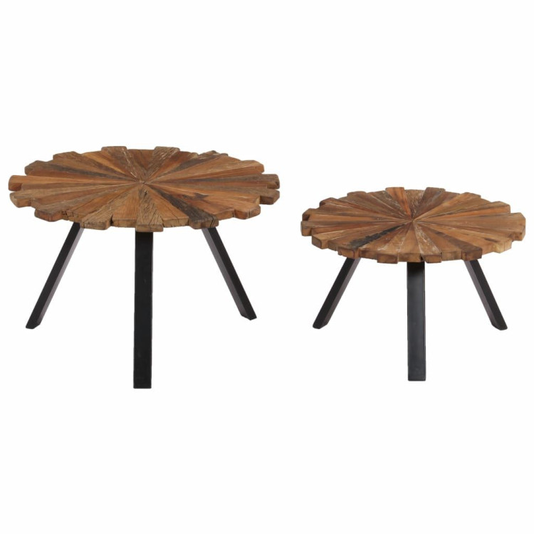 Coffee Tables 2 Pcs Solid Reclaimed Wood image 7
